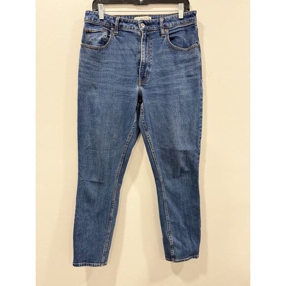 Abercrombie Fitch Jeans Womens 30/10 The Skinny High Rise Curve Love Medium Blue - Picture 1 of 7